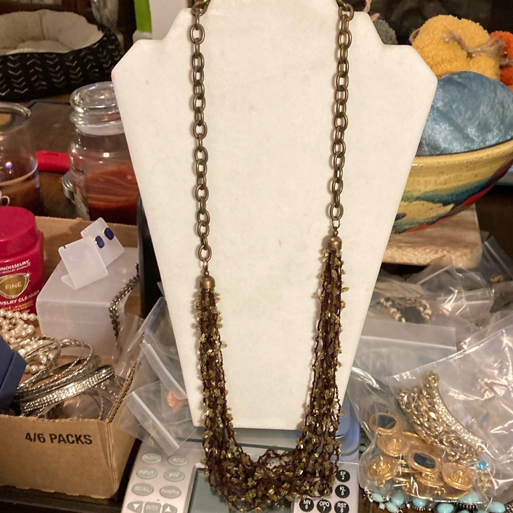 Yarn multi strand yarn necklace#156